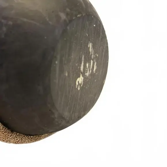 Vintage Gail Laura Folk Art Santa Figure Round Bottom 8”